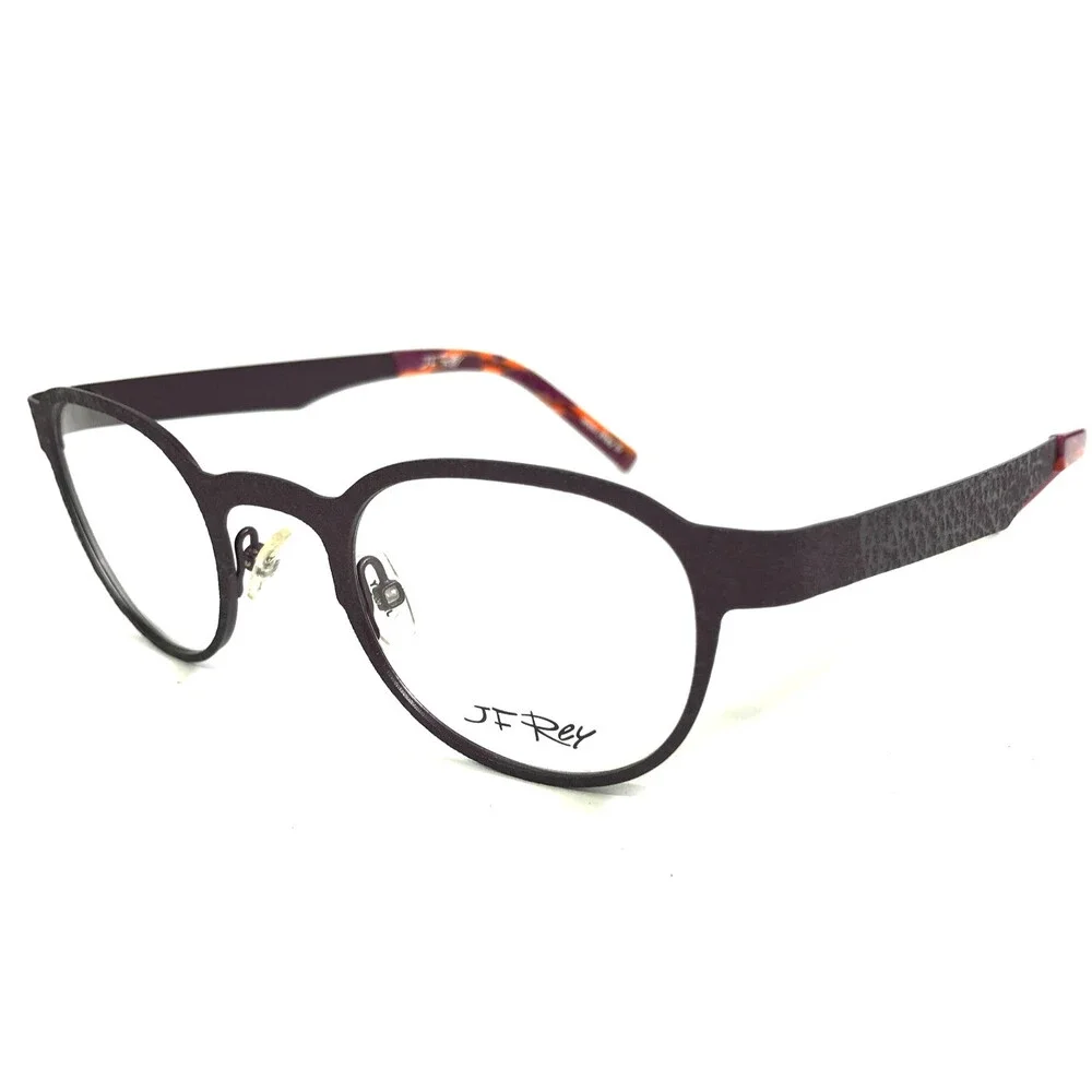 J.F. Rey Eyeglasses Frames JF2600 7979 Matte Purple Textured Ribbed 45-23-135